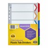 Marbig Indices & Dividers 5 Tab Reinforced A4 Colour