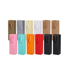 JIEJE Pack of 24 Wine Bag, Wine Gift Bag, Wine Bottle Gift Bags, Wine Bags Bulk Pack with Handle