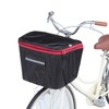 Kawasumi Seisakusyo KW-245BK 2-Tier Front Bike Basket Cover, Double-Sided Zipper,