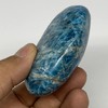 WatanGems 137g,2.4"x1.9"x1", Blue Apatite Palm-Stone Tumbled Reiki Energy, Metaphysical Stone,