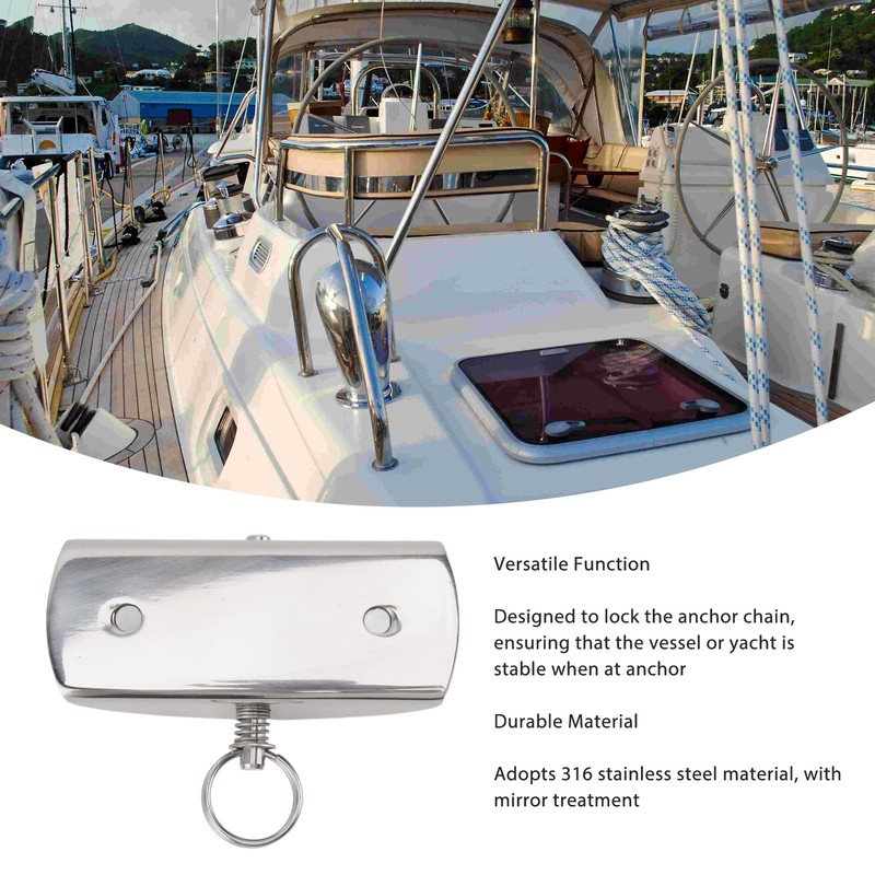 Boat Anchor Chain Lock Stopper Bracket 316 Stainless Steel Stop