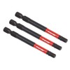 Sealey 3pc 75mm Hex 5mm Impact Power Tool Bit Set