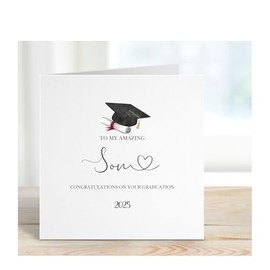Amazing Son Graduation Card -pink - Congratulations on Your Graduation! Send Best Wishes and Cheers to the Recent Grad. You Did It! Graduation 2025