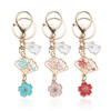 3 Pieces Cherry Blossom Fan Keychains, Bag Decoration Pendants, Car