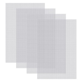 JIHUOO 4 Pcs 30 x 20cm Large Plastic Cross Stitch Canvas Plastic Needlepoint Canvases Mesh Plastic Canvas Shapes Large Hole Plastic Mesh Canvas Sheets for Embroidery