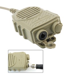Listen Only Earpiece 3.5mm,6 Pin PTT & Speaker Mic for PRC152/163 Radio,w/7.0mm Jack for Tactical Headset