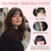 Hairro Human Hair Topper with Wispy Bangs, Clips on 360°