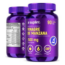 Cápsulas de Vinagre de Manzana 1500 mg – Suplemento Vegano y Sin Gluten para Digestión y Metabolismo | SUPLINT