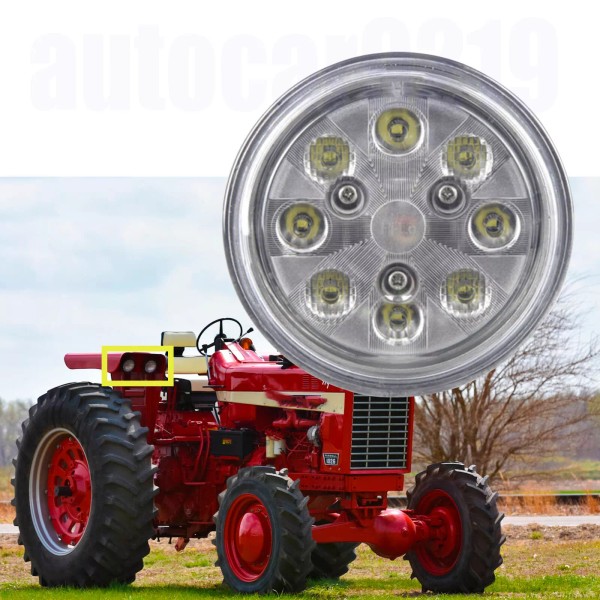 autocar9219 Par36 30W LED Work Lights Headlight AF3892R For John
