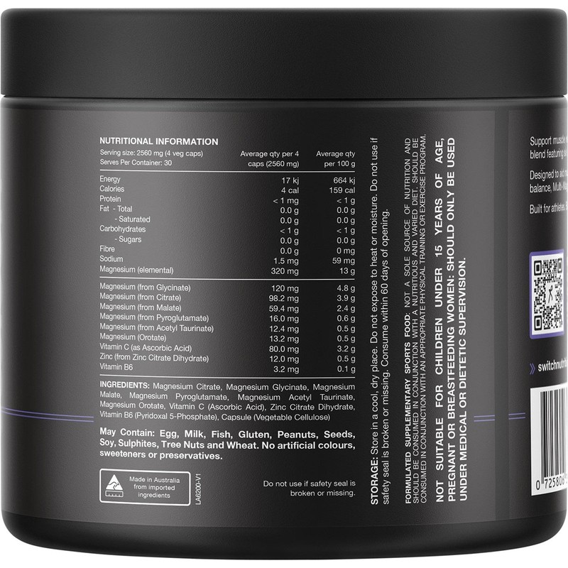 Switch Nutrition Multi-Mag Perform 120 Caps