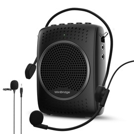 Ultra Portable Voice Amplifier Microphone and Speaker Set - Rechargeable Mini PA System with Lavalier/Headset Mic for Teachers, Classroom, Tour Guides - 2024 Updated