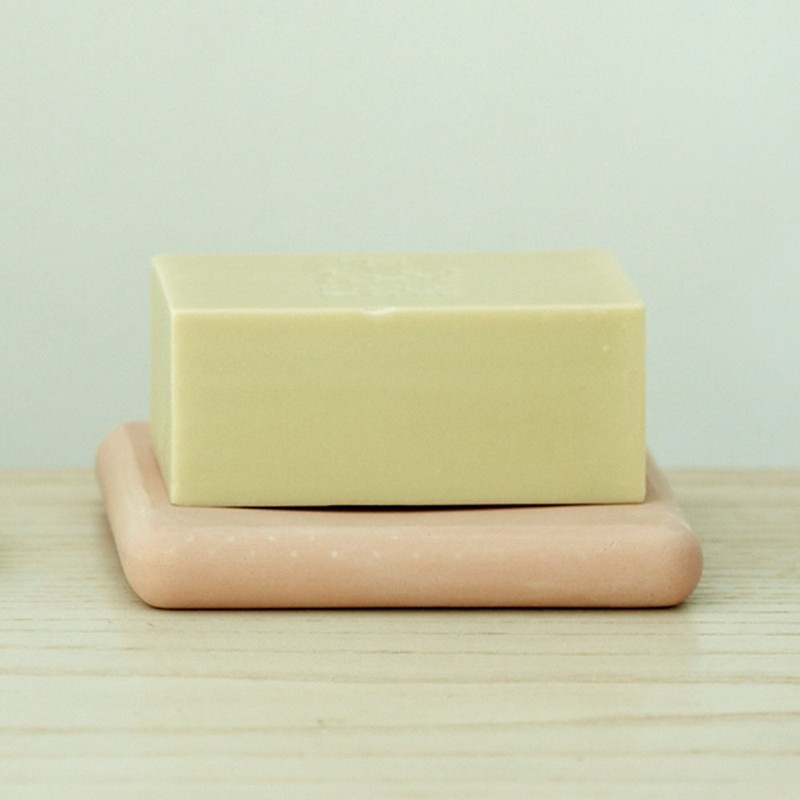 soil Diatomaceous Earth Soap Dish Square White