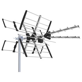 Outdoor UHF/VHF TV Antenna, 4-7dBi, 9.5-13.5dBi, CH 5-12, CH 21-69, 60 Mile