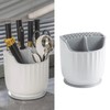 Rotating Utensil Holder Multiple Compartments Plastic Kitchen Counter Knife Chopstick