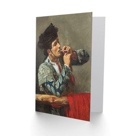 Artery8 Mary Cassatt Art Card After the Bullfight Bullfighter Smoking