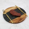 Tsnamay 9.84" Round Black Marble and Acacia Wood Cutting Boards,Handcrafted