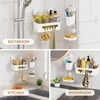 LEVERLOC Shower Caddy Suction Cup Set Shower Organizer & Soap