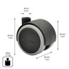 WAGNER Designer 01072601 Soft Swivel Castor Diameter 40 mm Height