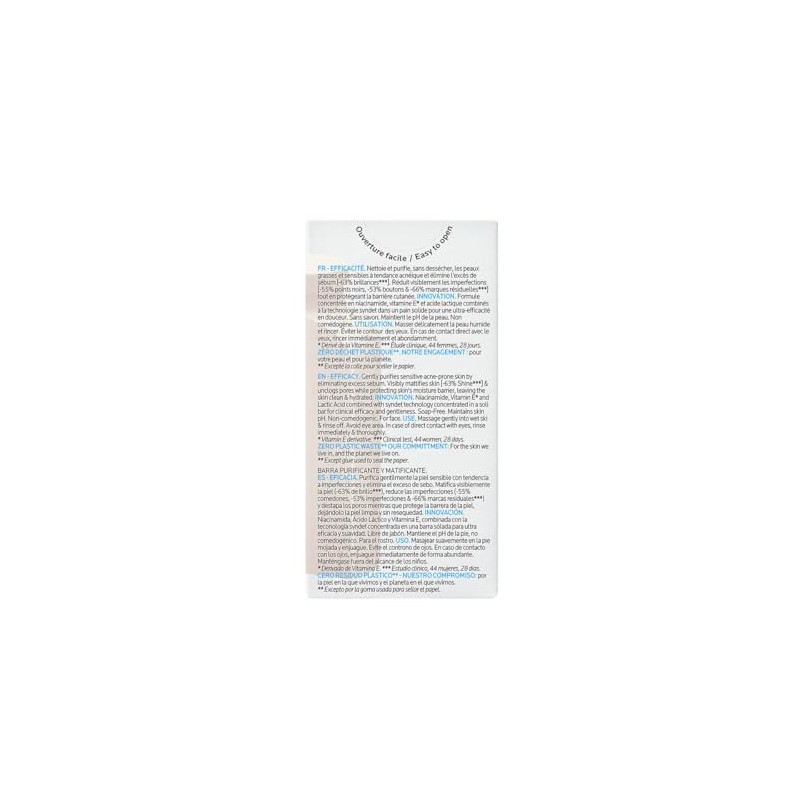 La Roche-Posay Effaclar barra espumosa dermatológica