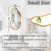 AAZZKANG Asymmetrical Small Mirror with Wooden Frame Irregular Decorative Wall