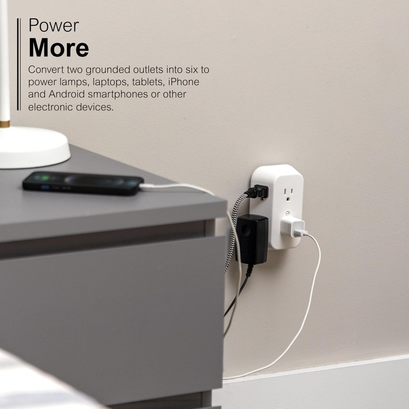 General Electric JASHEP50759 In-Wall Adapter, 6-Outlet