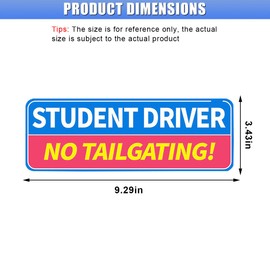 GAOLAOSY 3PCS No Tailgating Student Driver Magnet for Car, Reflective Removable Car Bumper Sticker Decal, Weather Resistant Funny Safety Attention Signs for Novice Rookie Driver (Pattern2)