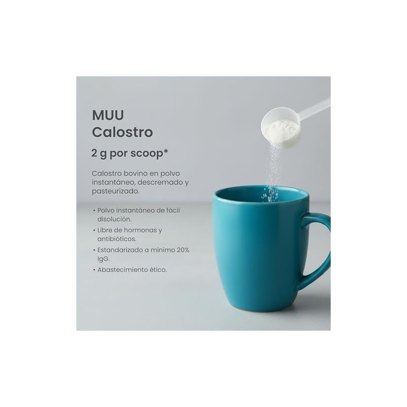 Entera Muu Calostro Bovino 200 Polvo Igg Origen 100 Porciones