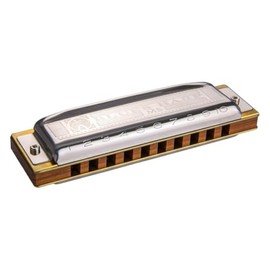 Hohner 532BX-C Blues Harp Tuned to Key of C Diatonic 4-Inch Harmonica with 20 Reeds, Double Lacquered Doussie Comb, and Modular Construction