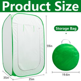 PURPLE STAR 1N 35 x 35 x 59 Inch Pop Up Greenhouse Plant Cover, Winter Gardening Plants Freeze Protection Tent, Plant Protector Enclosure Warm House for Cold Frost Protection Indoor & Outdoor