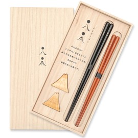 Engraved Chopsticks Set, Maruhachi, Maruhachi Chopsticks Set, Includes Chopsticks Rest, Wooden Box, Wedding Gift, Made in Japan, Wedding Gift, Parents, New Year, Fashionable, Husband and Wife
