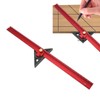 400mm Woodworking Hole Scribing Ruler Aluminum Alloy 360° Rotating Line