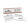 Queen Word Play Nameplate, Rose Gold Desk Sign, Novelty Gift