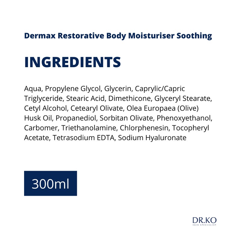 DR. KO Skin Specialist Dermax Restorative Body Moisturizer Soothing (300ml)