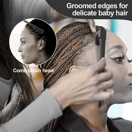 5-Piece Hair Styling Kit Combs - Wax Stick & Brush for Frizz Control, Sleek Ponytails, Buns - Styling for Women, Men, Kids (All Hair Types) Travel-friendly (Black color)