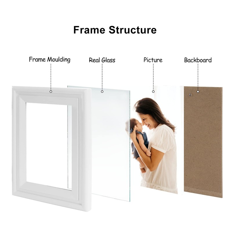 Tamolus 4x6 Double Horizontal Hinged Picture Frame Folding Photo Frame