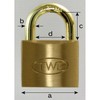 Wake Sangyo TWE Keyed Cylinder Lock Padlock Brass 1.6 inches