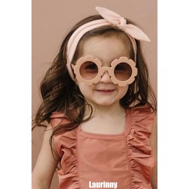 Laurinny Toddler Flower Sunglasses For Girls Boys Cute Kids Sunglasses UV400 Protection Colorful Sun Glasses Age 3-8