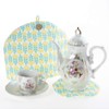 Stylish Scandinavian Style Teapot Cover, Green Style, Spring Day, Artisan