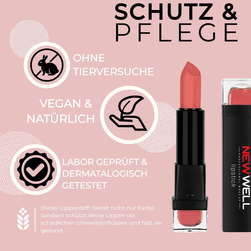NEW WELL Matte Lipstick - Intense Colours - 24 Hours