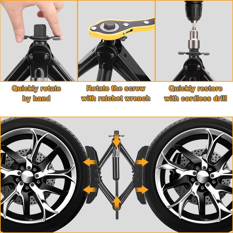 Lezcufer Camper Wheel Chock Stabilizer 2 Sets for RV Travel