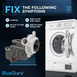 BlueStars W10276397 Washer Drain Pump for Whirlpool Kenmore Maytag Washing Machines - Replaces WPW10276397VP B40-3A 1874334 AP6018417 LP397 PS11751719
