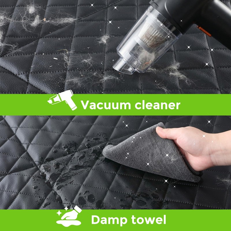 SUV Cargo Liner for Dogs, Upgraded Scratch-proof Leather 15.79" Heightened