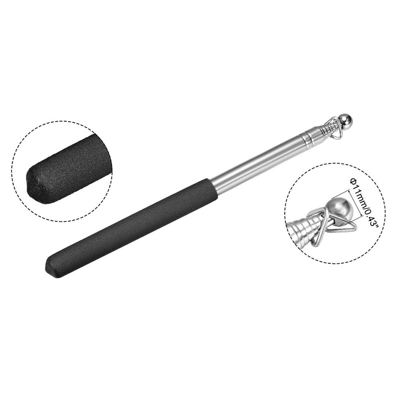 sourcing map Telescopic Hand Flagpoles Telescopic Flagpole Teaching Pointer Stainless