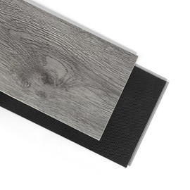 Art3d 48" x 7.2" SPC Click-Lock Floating Floor Tiles (24 Sq. Ft), 10-Pack Luxury Wood Look Flooring for Indoor Use, Waterproof & Fire-Resistant, Grey