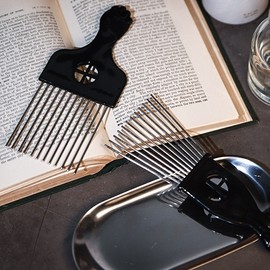 Barbershop Men's Black Pomade Axe Comb and Hair Brush Barbershop Comb 3ea