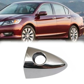Front Driver Door Handle Key Bezel Cover for Honda Accord 2013-2017 Exterior Left Side Lock Cap Key Hole Trim Replaces 72184 T2A G21,72184T2AG21 LH Chrome