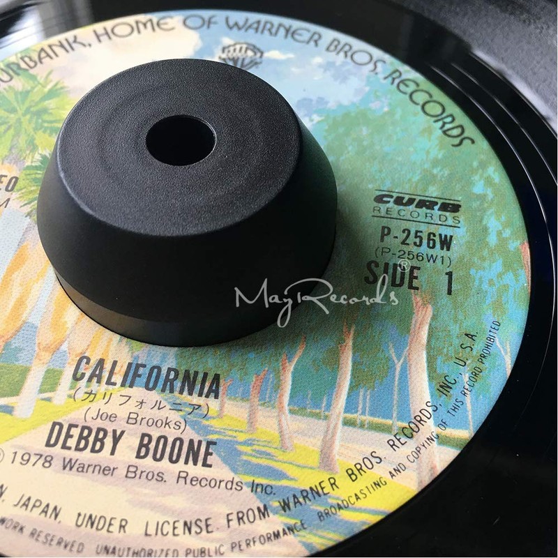 MayRecords Accessories 7" EP Record Adapter 45 Rotation 50g Black