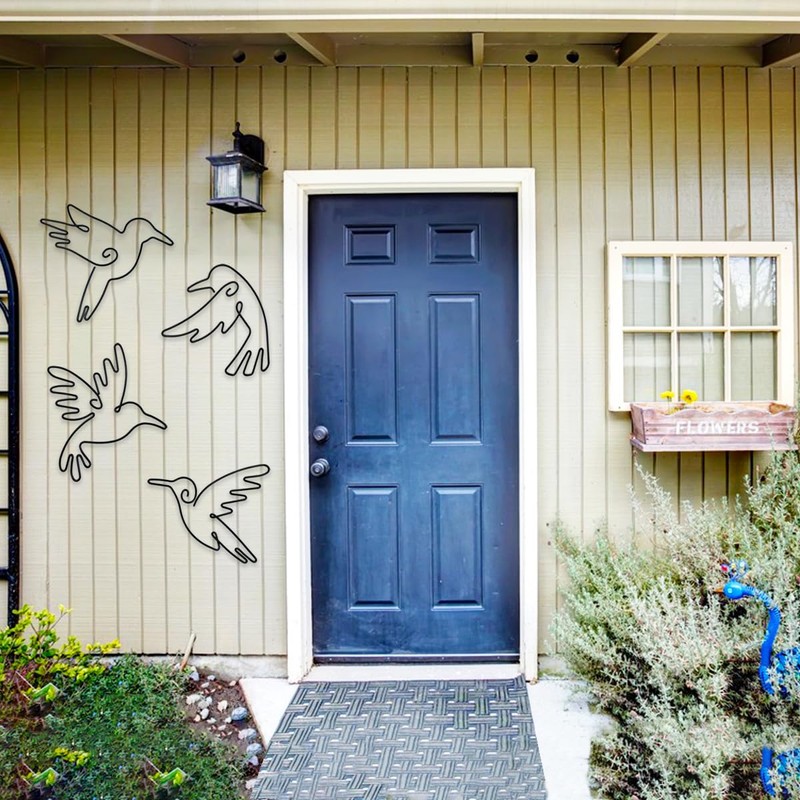 KRSHEMDE Metal Hummingbird Wall Art Decor, Metal Bird Wall Decor,