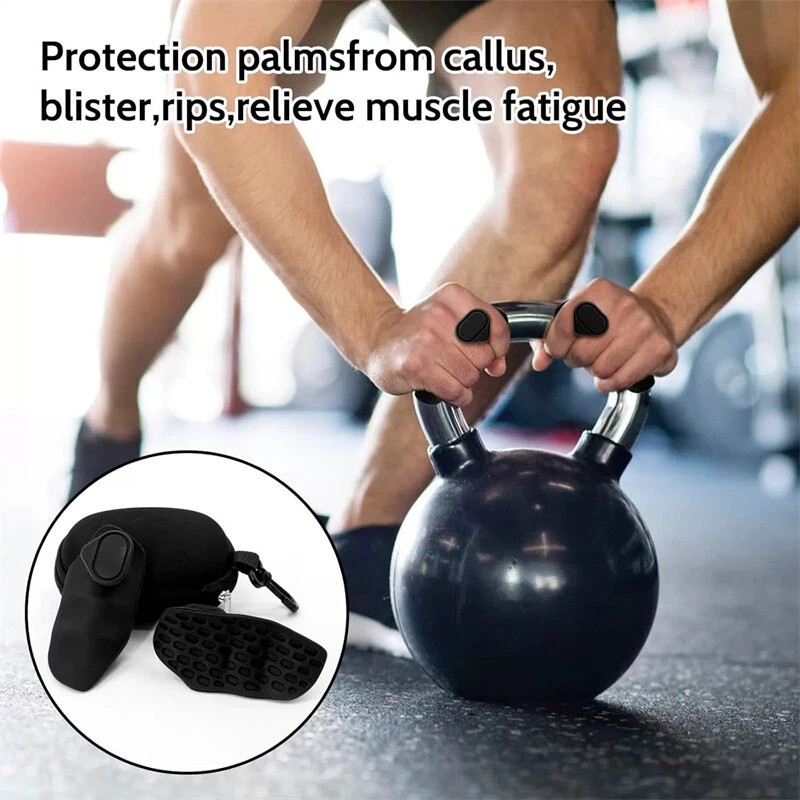 Unbranded Anti-Slip Workout Grips - Ergonomic Rubber Hand Protector Gloves