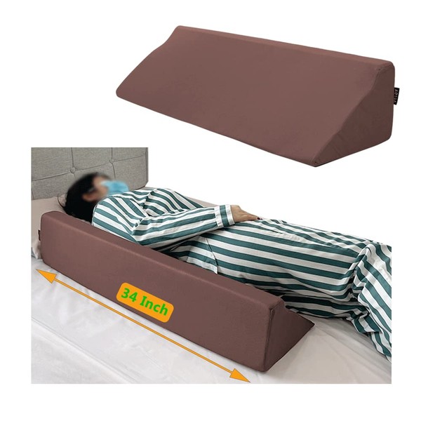Bed Rails Foam Wedge for Elderly Adults Bed Rail Padding Railings Seniors Assist Side Rails Safety Guard Hospital Medical Bumpers Cushion Covers Pads for Disabled 7" X 11.2" X 34"